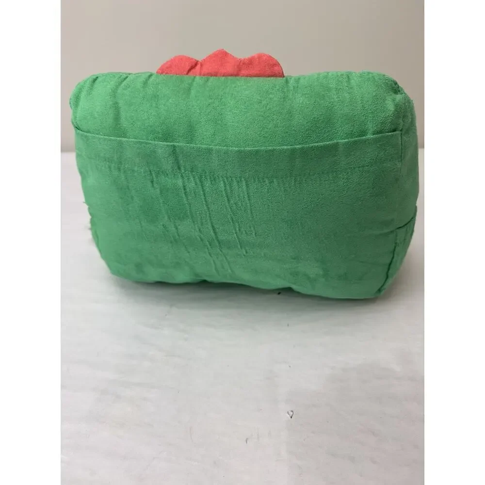 Pillowfort Plush Book iPad Tablet Holder Pillow Weighted Green Dinosaur Pockets